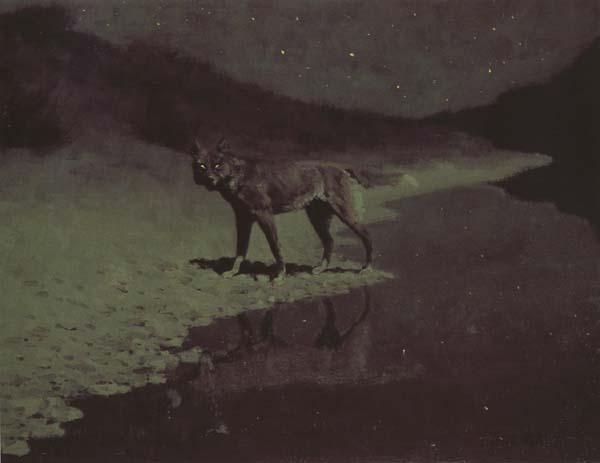 Frederic Remington Moon-light,wolf (mk43)